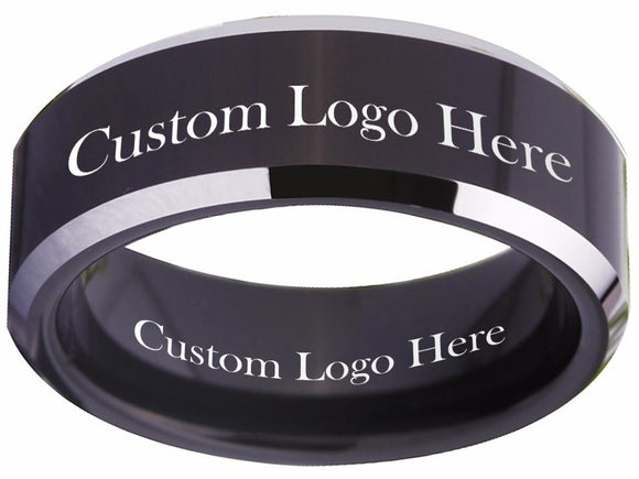 Black and Silver Ring - Let us customize it for you! Sizes 4-17 #custom #ring