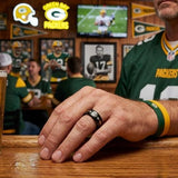 Green Bay Packers Ring | Black and Gold CZ | Customizable