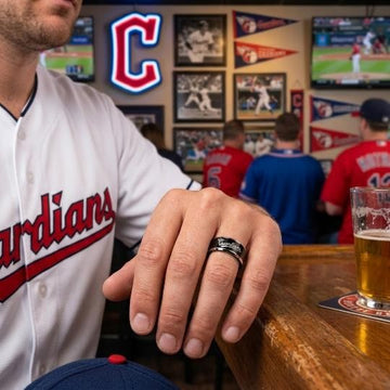 Cleveland Guardians Ring | Black & Silver | Customizable