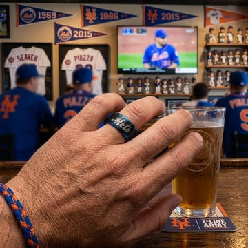 NY Mets Ring | Black & Blue | Customizable