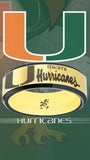 Miami Hurricanes Ring Gold & Black Wedding Band | Sizes 6-13 #miami #hurricanes #TheU