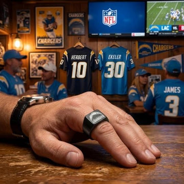 Chargers Signet Ring | Black | Customizable