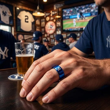 New York Yankees Ring | Blue Wedding Band | Customizable