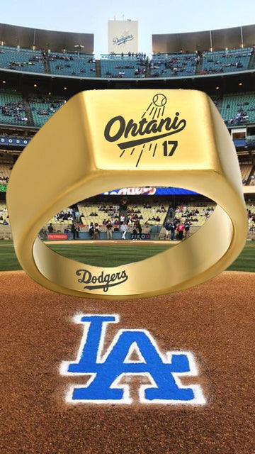 Shohei Ohtani LA Dodgers Gold Titanium Ring - Sizes 8 - 12 #Dodgers