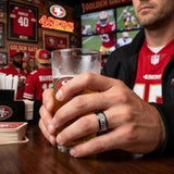 49ers Ring | Black & Red Wedding Ring | Customizable