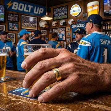 Los Angeles Chargers Ring | Gold | Customizable