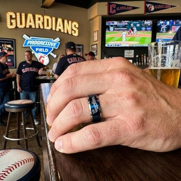 Cleveland Guardians Ring | Blue & Silver | Customizable