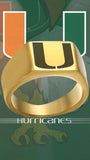Miami Hurricanes Ring Gold 10mm Band | Sizes 8-12 #miami #hurricanes #TheU