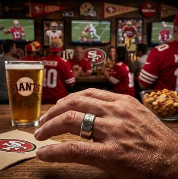 49ers Ring | Silver Wedding Ring | Customizable
