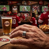 49ers Ring | Silver Wedding Ring | Customizable