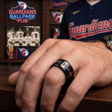 Cleveland Guardians Ring | Black Gold & Blue | Customizable