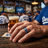 LA Dodgers Ring | Blue & Silver | Wedding Band