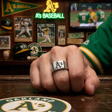 Oakland A's Ring | Silver Signet Ring | Customizable