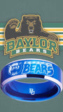 Baylor Bears Ring Blue & Silver Wedding Band | Sizes 4-17 #bu #baylor #bears