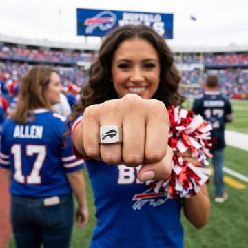 Buffalo Bills Ring | Silver Signet Ring | Customizable