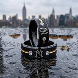 New York Yankees Ring | Black & Gold | Customizable