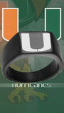 Miami Hurricanes Ring Black 10mm Band | Sizes 8-12 #miami #hurricanes #TheU