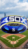 Chicago White Sox Ring Blue & Gold Wedding Ring Sizes 6 - 13 #whitesox #mlb