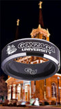 Gonzaga University Ring Bulldogs Black & Silver Wedding Ring Sizes 4 - 17 #gonzaga
