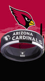 Arizona Cardinals Ring Black & Silver Wedding Band | Sizes 4 - 17 #arizonacardinals #nfl