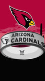Arizona Cardinals Ring Silver & Black Wedding Band | Sizes 6 - 13 #arizonacardinals #nfl