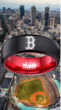 Boston Red Sox Ring Black & Red Wedding Ring Boston Strong Sizes 6 - 13