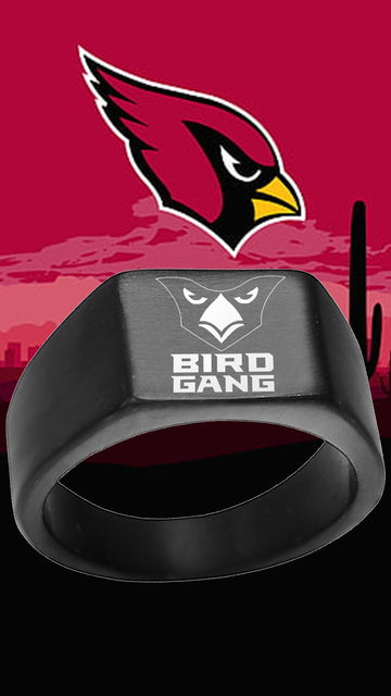 Arizona Cardinals Ring Black Titanium Ring | Sizes 8 - 12 #arizonacardinals #birdgang