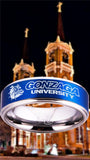 Gonzaga Bulldogs Ring Blue & Silver Wedding Ring Sizes 5 - 15 #gonzaga #bulldogs
