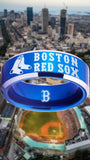 Boston Red Sox Ring Red Sox Wedding Ring Blue & Silver Ring Size 4 - 17 #redsox