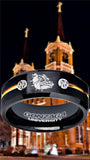 Gonzaga Bulldogs Ring Black & Gold CZ Wedding Ring Sizes 6 - 13 #gonzaga #bulldogs