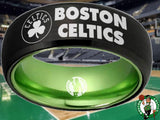 Boston Celtics Ring Clover Black & Green Wedding Ring Sizes 6-13 #celtics #nba
