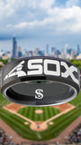 Chicago White Sox Ring Black Wedding Ring Sizes 6 - 13 #whitesox #mlb