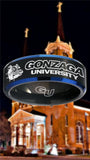 Gonzaga Bulldogs Ring Black & Blue Wedding Ring Sizes 6 - 13 #gonzaga #bulldogs