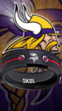 Minnesota Vikings Ring Black & Red CZ Wedding Band | Sizes 6-13 #vikings #skol #nfl