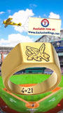 Texas Rangers Ring Gold & Black 10mm Ring | Sizes 8-12 #texasrangers
