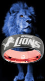 Detroit Lions Ring Grey & Rose Gold Wedding Band | Sizes 6-13 #detroit #lions #nfl