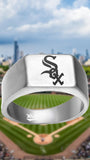 Chicago White Sox Ring Silver Titanium Ring Sizes 8 - 12 #whitesox #mlb