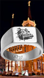 Gonzaga Bulldogs Ring Silver Titanium Ring Sizes 8 - 12 #gonzaga #bulldogs