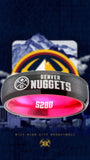 Denver Nuggets Ring: Black & Pink Wedding Band | Sizes 6-13 | #Denver #Nuggets #5280