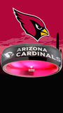 Arizona Cardinals Ring Black & Pink Wedding Band | Sizes 6 - 13 #arizonacardinals #nfl