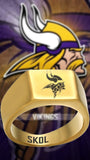 Minnesota Vikings Ring Gold 10mm Ring | Sizes 8-12 #vikings #skol #nfl