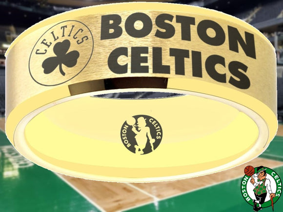 Boston Celtics Ring Clover Gold Wedding Ring Sizes 6 - 13 #celtics #nba