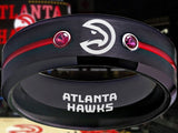 Atlanta Hawks Ring Black & Red CZ Wedding Ring Sizes 6-13 #atlanta #hawks