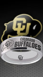 Colorado Buffaloes Ring Silver Wedding Band | Sizes 6-13 #buffs #ncaa