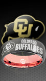 Colorado Buffaloes Ring Grey & Rose Gold Wedding Band | Sizes 6-13 #buffs #ncaa