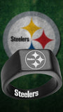 Pittsburgh Steelers Ring Black 10mm Ring | Sizes 8-12 #pittsburgh #steelers