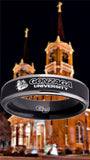 Gonzaga Bulldogs Ring Black & Silver 6mm Wedding Ring Sizes 5 - 13 #gonzaga