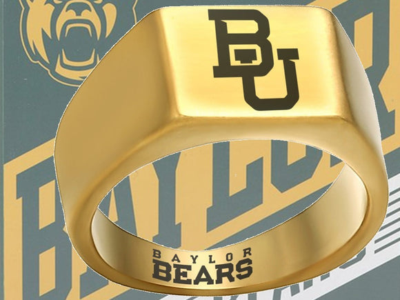 Baylor Bears Ring Gold Titanium Baylor Ring | Sizes 8-12 #bu #baylor #bears