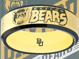 Baylor Bears Ring Gold & Black Wedding Band | Sizes 6-13 #bu #baylor #bears