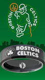 Boston Celtics Ring Clover Black Wedding Ring Sizes 6 - 13 #celtics #nba